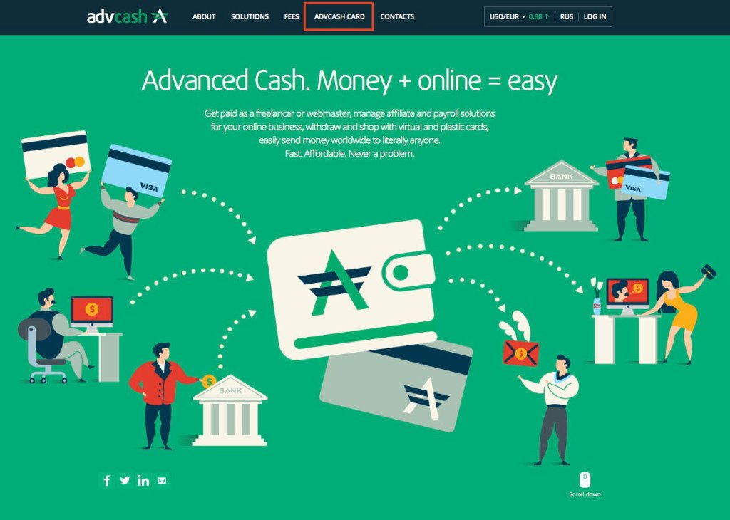 Advcash - webmoney to card - perfect money to card